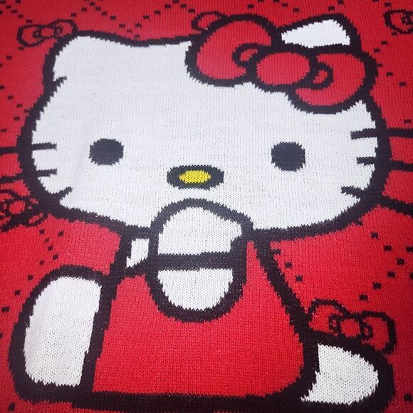 Sanrio red sitting Hello Kitty bows sweater - Picture 4 of 6